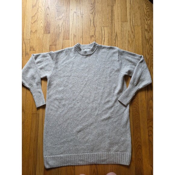 H&M Womens Oversized Knit Sweater Dress XL Gray Acrylic Wool Blend - Picture 4 of 8
